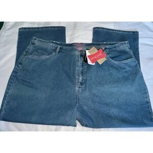 LIz & Me Signature Jeans Womens 26WP Petite Blue Stretch Boot Cut Slimming Denim